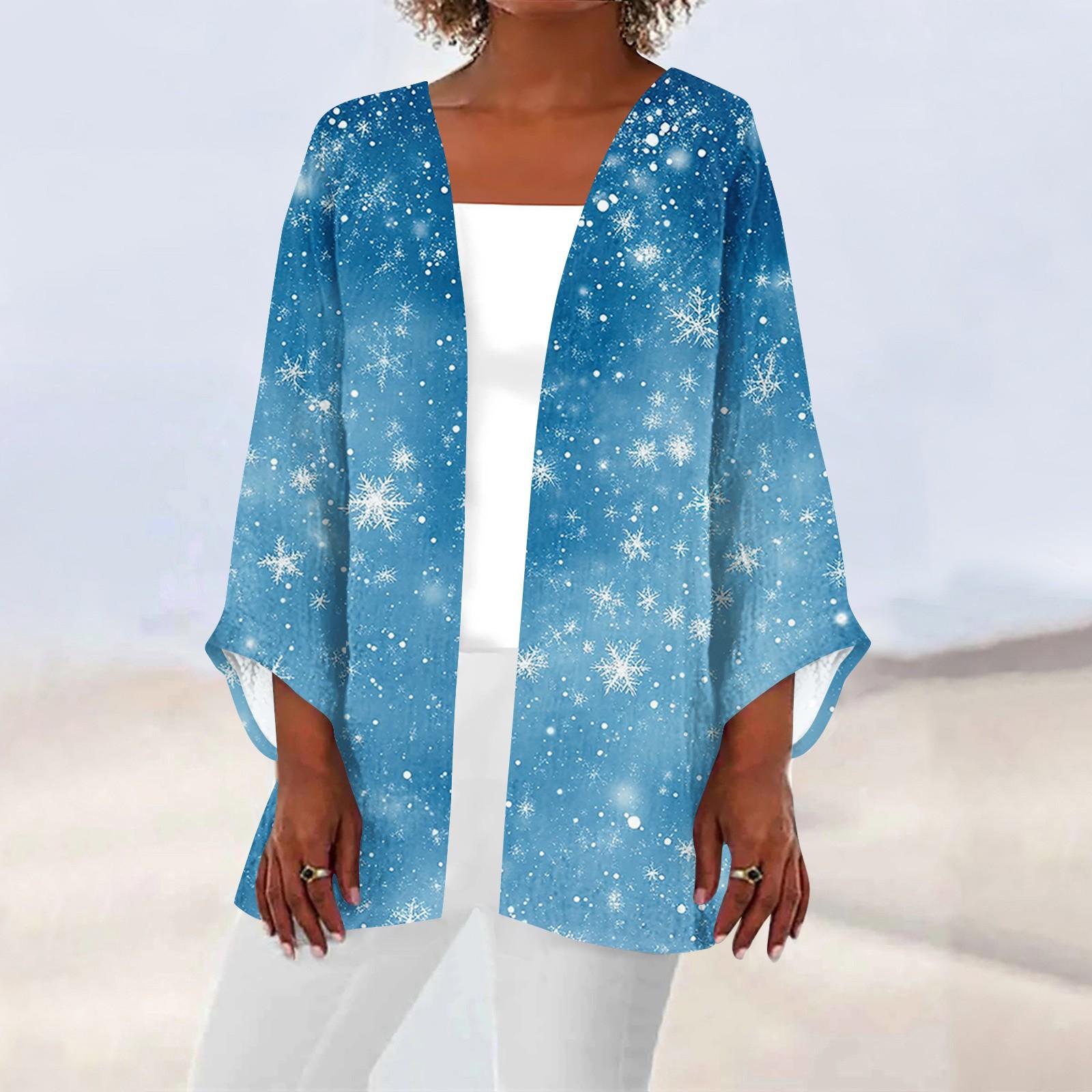 

Женская повседневная модная легкая куртка средней длины с принтом, кардиган S