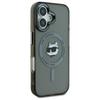 Karl Lagerfeld Klhmp16Shlschk Iphone16 6.1 Czarny/Black Hardcase Iml Metal Choupette Head Magsafe
