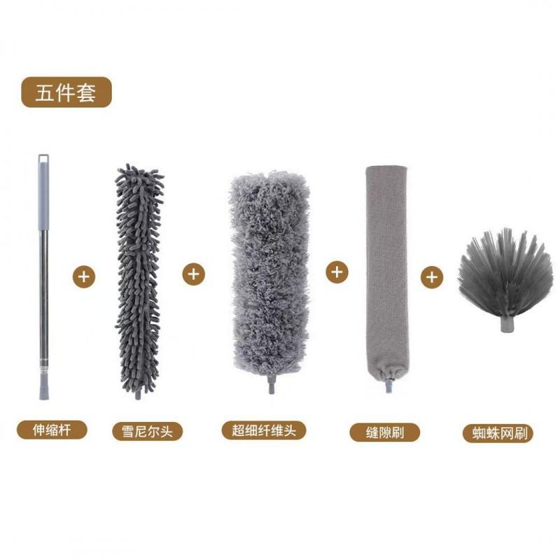 Flexible Dusting Brush With Microfiber Chenille Head Tight Corners Home Office Cleaning Tool