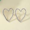 Hollow Heart Earrings Stylish Ear Jewelry Hollow Heart Ear Studs Ear Accessories for Trendy Student and Professionals