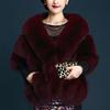 Winter bride imitation fur coat shawl cape cheongsam wedding dress cape women's thermal top imitation fox hair