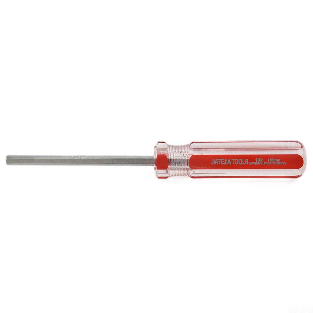 Models Hexagon Screwdriver Silver+Red Single Flat Head Hex Toys