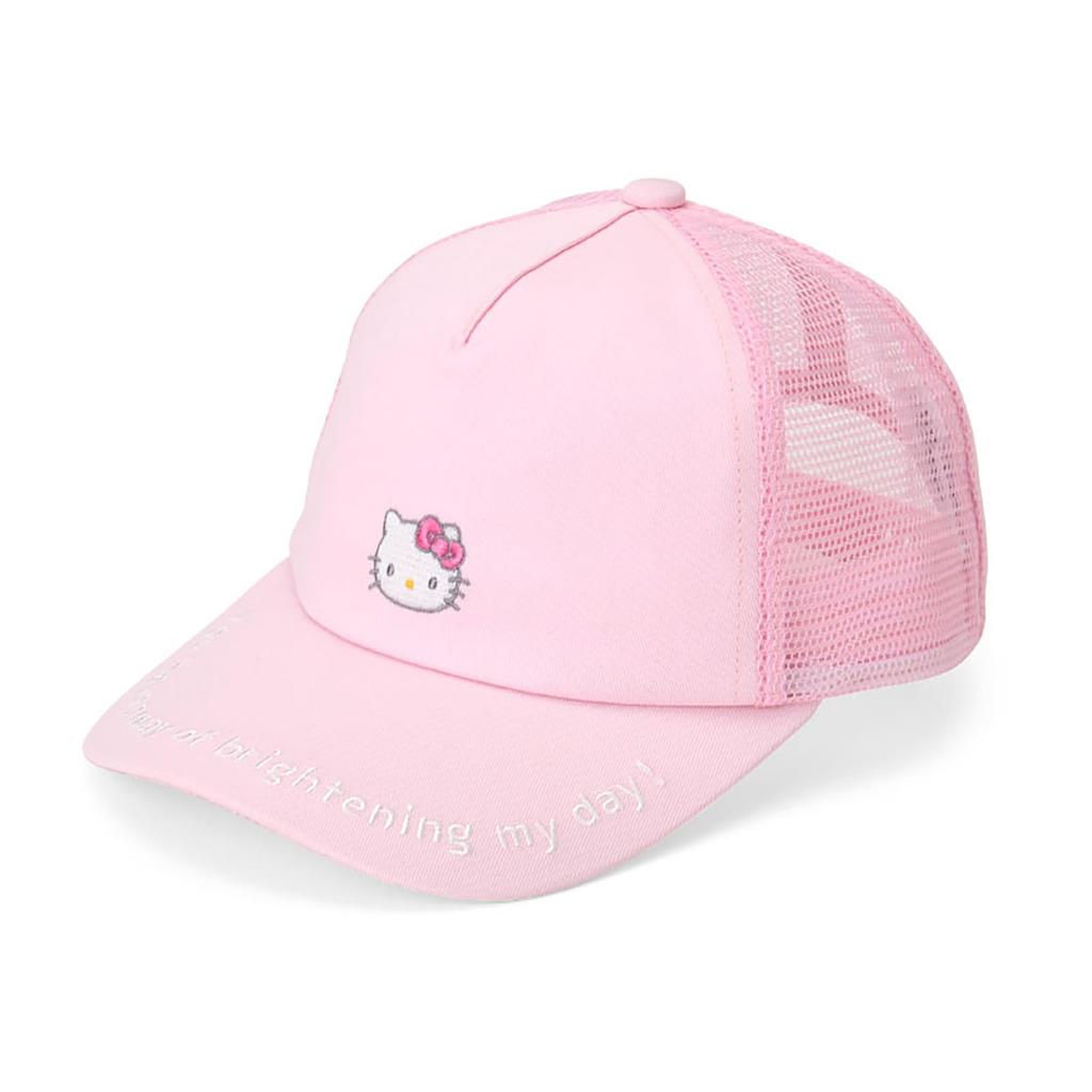 Sanrio Mesh Hello UV Sun 466000 Kinderkappe, Kitty, Hut, 100% Baumwolle, Mesh 100% Polyester, Schutz, Schutz,