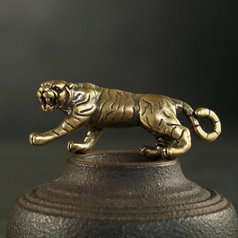 Tiger Figuren Ornamente Reinem Kupfer Tier Tiger Modell Statue Dekorationen