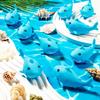 20-100pcs Blue Shark Bath Toy Floating Squeezing Mini Rubber Shark Classroom Carnival Prize Designed For Children Birth Date Celebration Favor