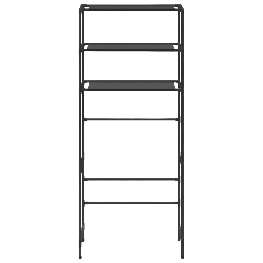 vidaXL Waschmaschinenregal 3 Ablagen Schwarz 69x28x169 cm