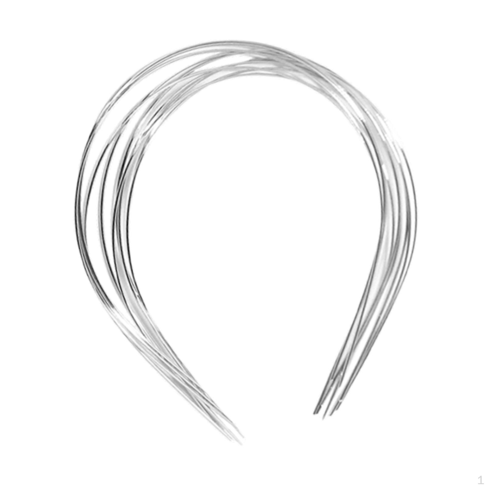 

10 шт. пустая основа для повязки на голову своими руками проволочный каркас ободок для волос металлический обруч для волос головной убор для банта бусины 1.5mm белый