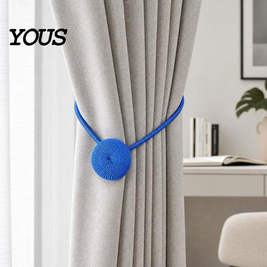 Decorative Curtain Tiebacks Magnetic Tiebacks, Modern Rope Tie Backs, Quick Fix Ties Drapes Holdbacks for Home Indoor Bedroom Office Adjustable