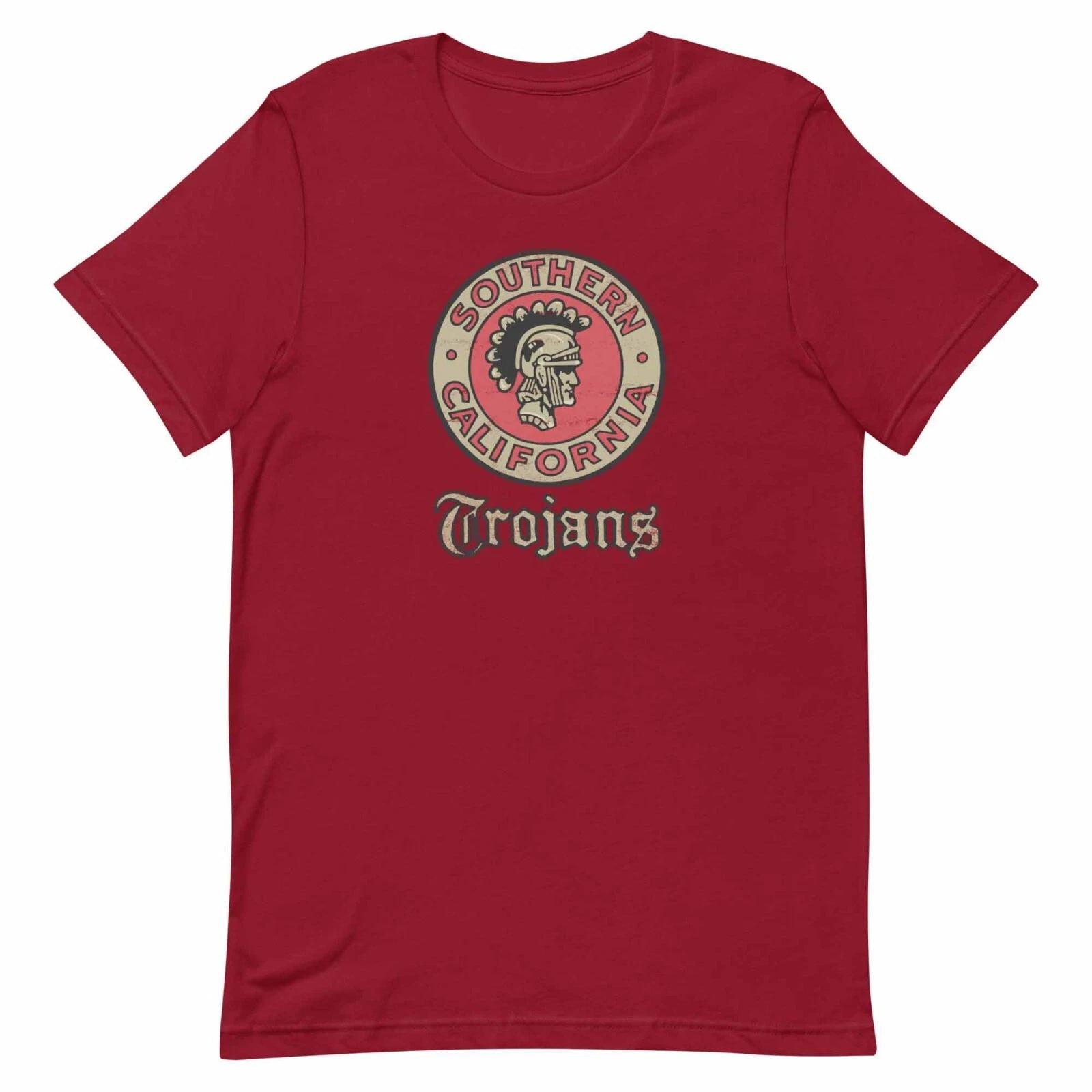 USC Trojans Vintage Retro T Shirt Southern California Cool Graphic Tee 4XL