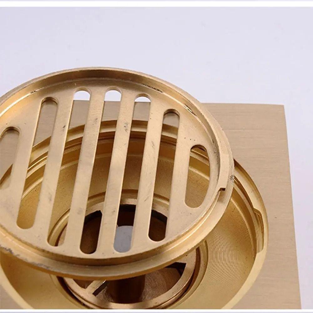 Anti-odor Square Shower Drain Brass Bathroom Drainage Universal Floor Hair Catcher  Toilets