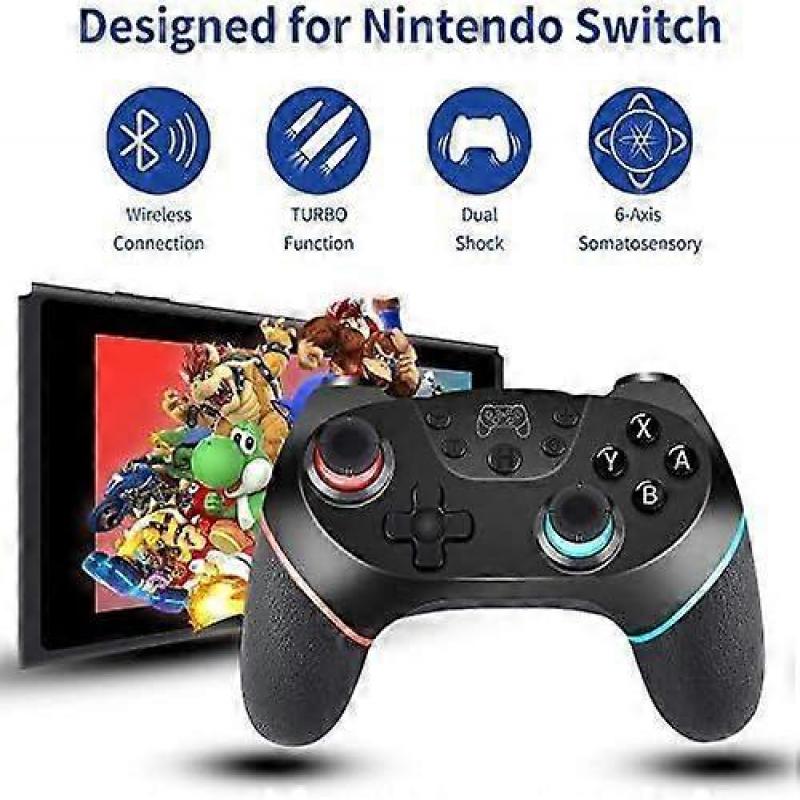 Nintendo Switch Controller, Pro Nintendo Switch/Switch Lite Wireless Controller, Gamepad Remote, Turbo and Dual Vibration