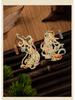 Dunhuang Murals Mogao Grottoes Apsaras Metal Cutout Pendant Bookmark - Classical Chinese Style by Palace Museum