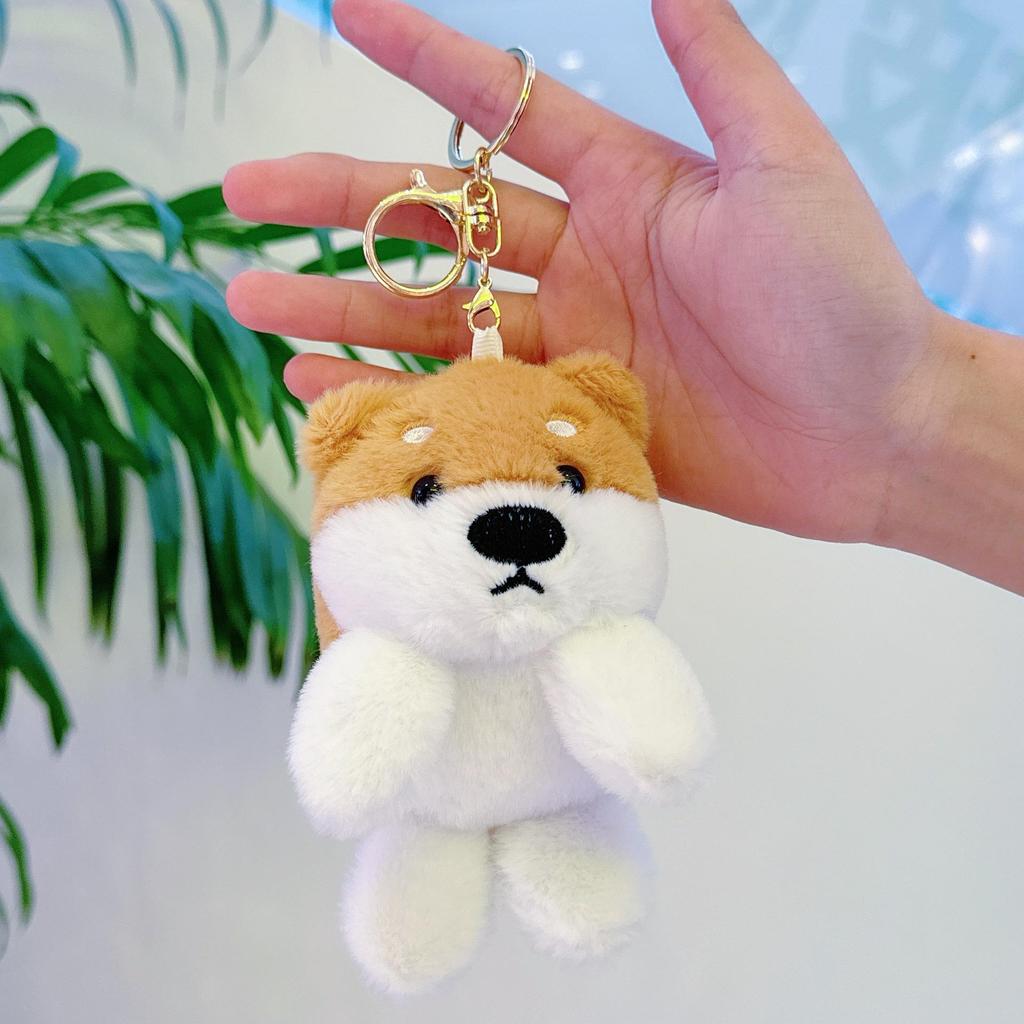 Husky Plush Dog Keychain - Cute Cartoon Puppy Bag Charm & Fashionable Doll