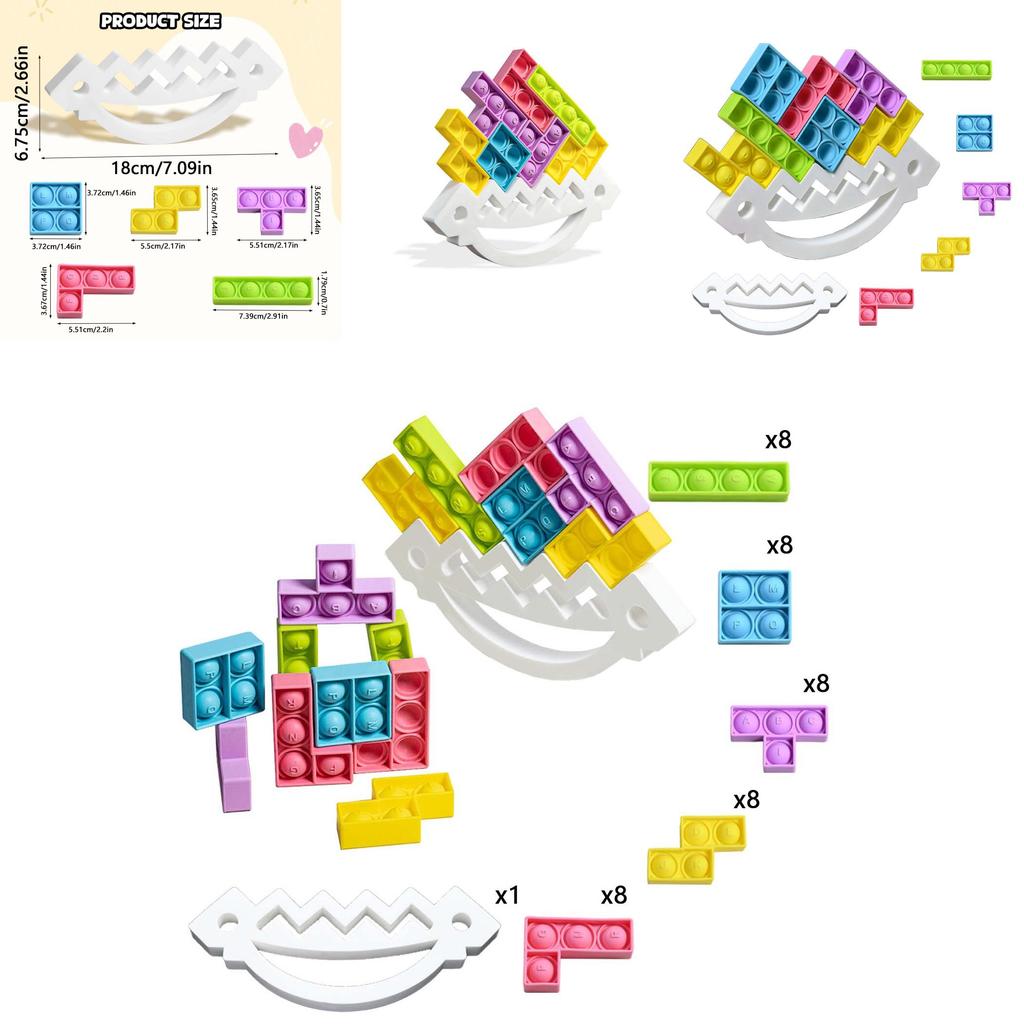 Silicone Kids Stacking Blocks With Balance Fun For Parentchild Play