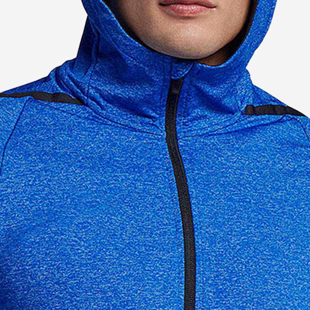 Nike Solid Color Hooded Zip-Up Jacket With Logo Print Men Outerwear Blue 928031-439