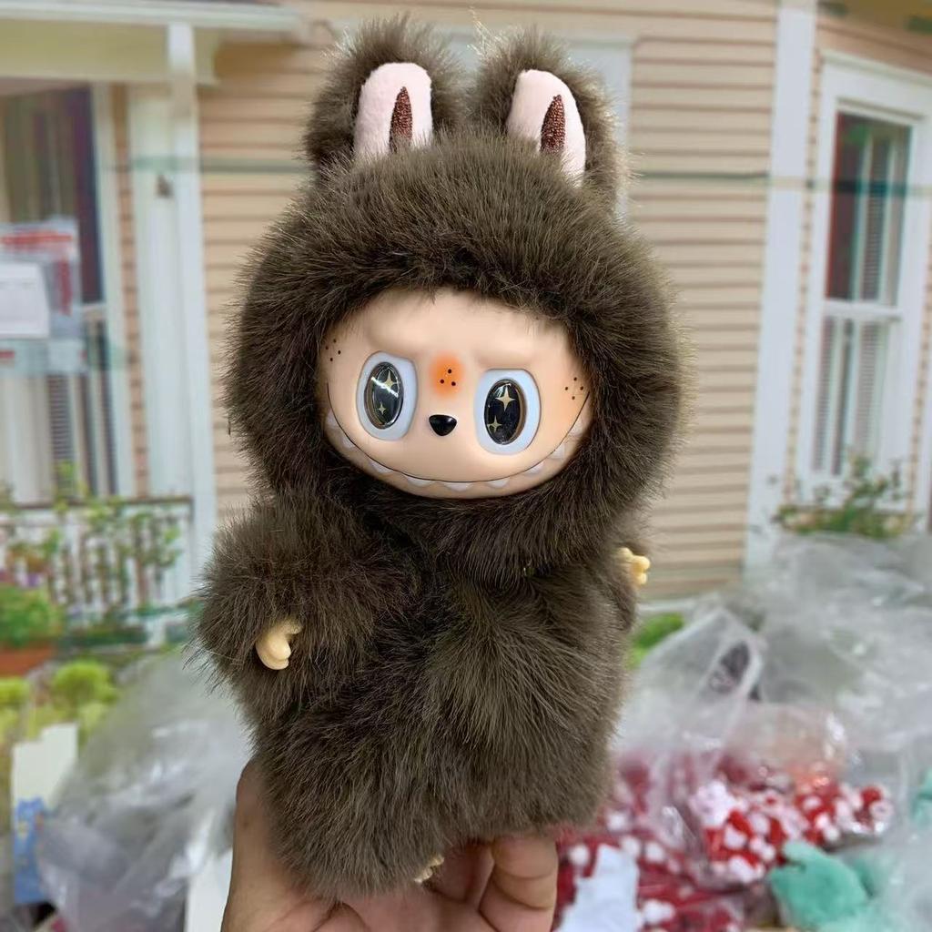 Elk Three Generations Baby Dolls, Trendy Plastic Dolls, Rainbow Fur Teddy Bear Handmade Box, Blind Box