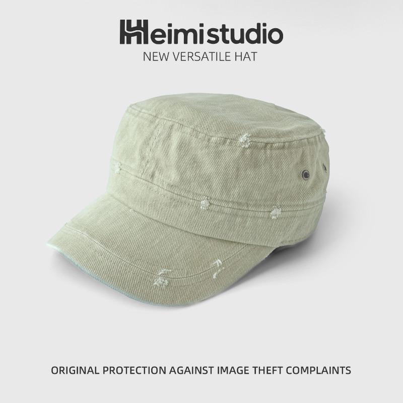 

25 новых товаров высокого класса в начале осени, военная шляпа с плоским верхом, летняя шляпа с повреждениями, солнцезащитная, солнцезащитная, дышащая для путешествий хаки