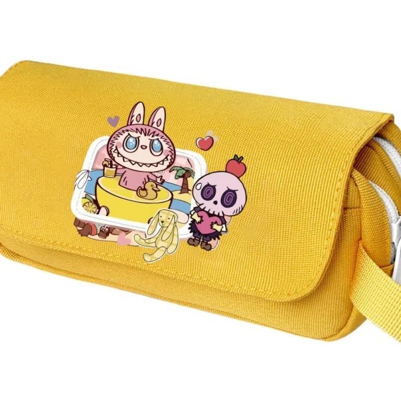 New Large-capacity Double-layer Handheld Pencil Bag for Primary and Secondary School Students