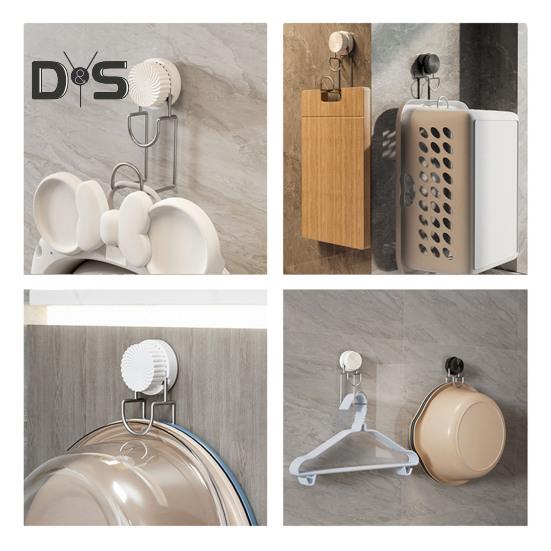 1/2 stk Sugekoppkroker Robust konstruksjon Enkel installasjon Veggfeste Baderomsdusjkroker Bassengoppbevaringsstativer