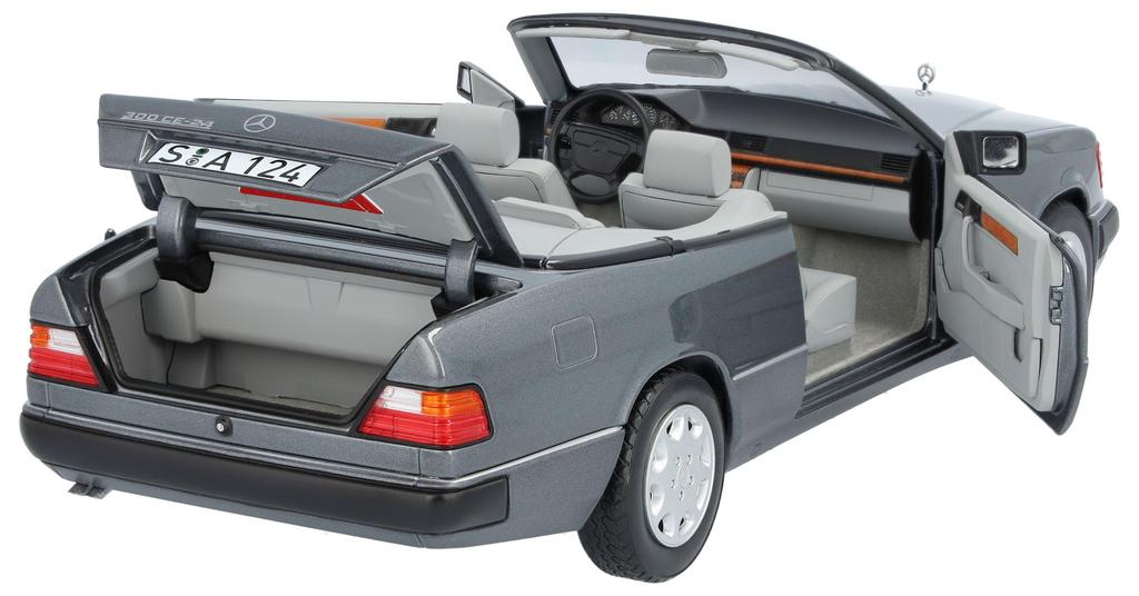 [Mercedes-Benz Collection] Genuine 300 CE-24 Cabriolet A124 1/18 Scale Pearl Grey Diecast Model
