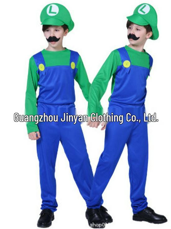 Super Mario Halloween Costume Cosplay Outfit for Role-Playing Small зелёный
