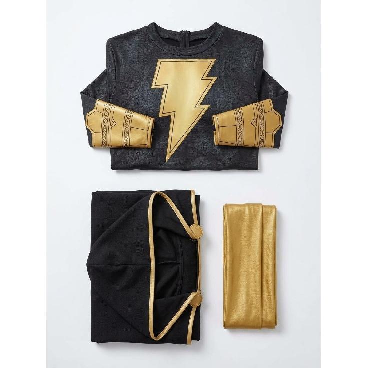 Halloween Superhero Comic Version Black Adam cos Clothing jumpsuit cape set cosplay Role Play