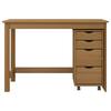 Desk and Rolling Cabinet Set MOSS 2 pcs Honey Brown