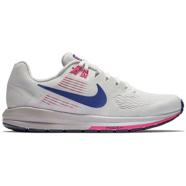 Nike Zoom Structure 21 Lightweight Breathable Mesh Cushioning Non-Slip Durable Low-Top Marathon Running Shoes Women Sneaker White Blue Pink 904701-101