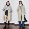 Chuyu Women's 2025 Winter Mid-Length Loose Trench Coat