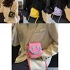 Adorable Cartoon Smiley Face Crossbody Bag For Girls Trendy And Lightweight