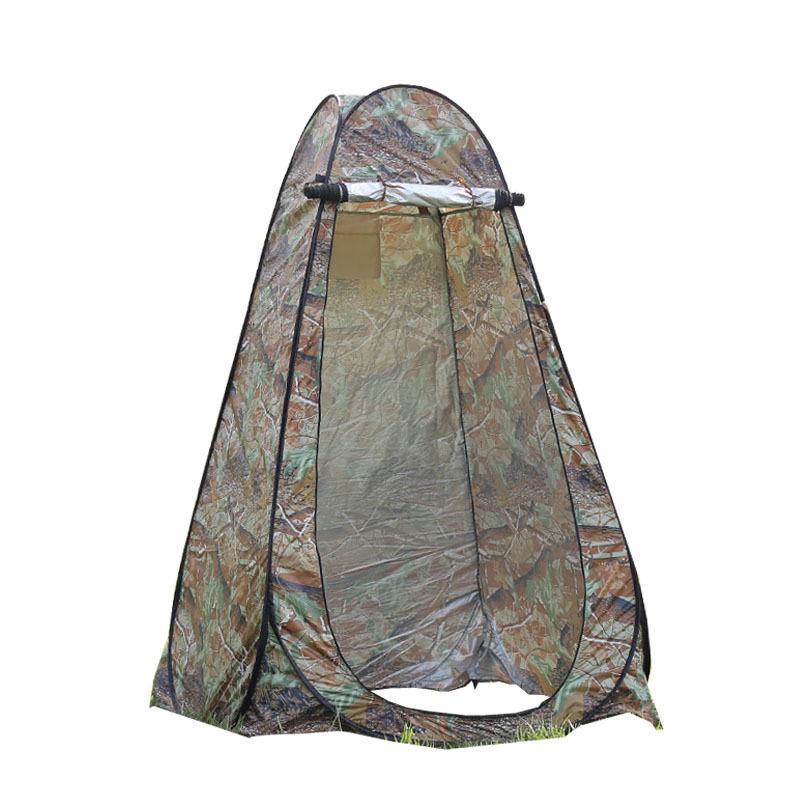 Automatic Pop-Up Camping Shower & Toilet Tent: Single Layer Steel Frame