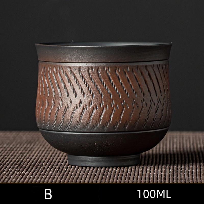 

Dragon Purple Pottery Vintage Gaiwan Ceramic Jump Knife Process Tea Tureen Pigmented Kung Fu Drinkware Tea Tureen