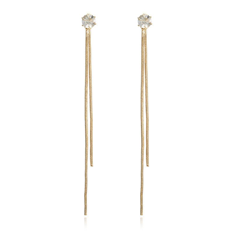 

Korean Long Tassel Drop Earrings for Women Trendy 2021 Fashion Geometric Dangle Earrings Jewelry Gifts Vintage Kolczyki Brincos