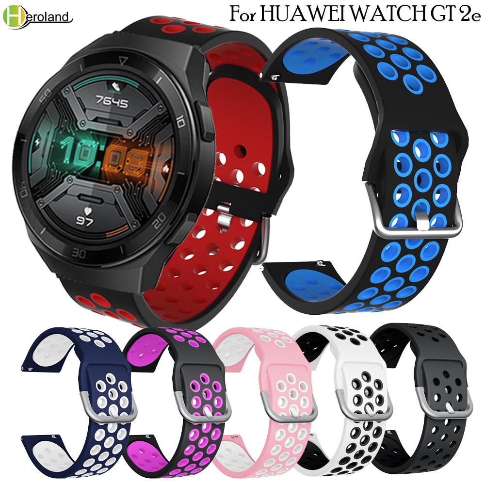 22MM silicone Watchband strap For Huawei watch GT 2e Replacement Smart Accessories wriststrap For Huawei Watch GT1 GT 2 46MM