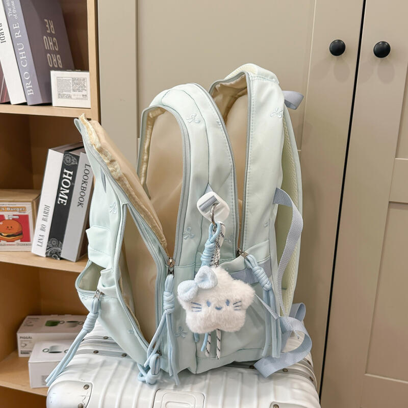 Women's Backpack Bow Embroidered Student Large Capacity Schoolbag