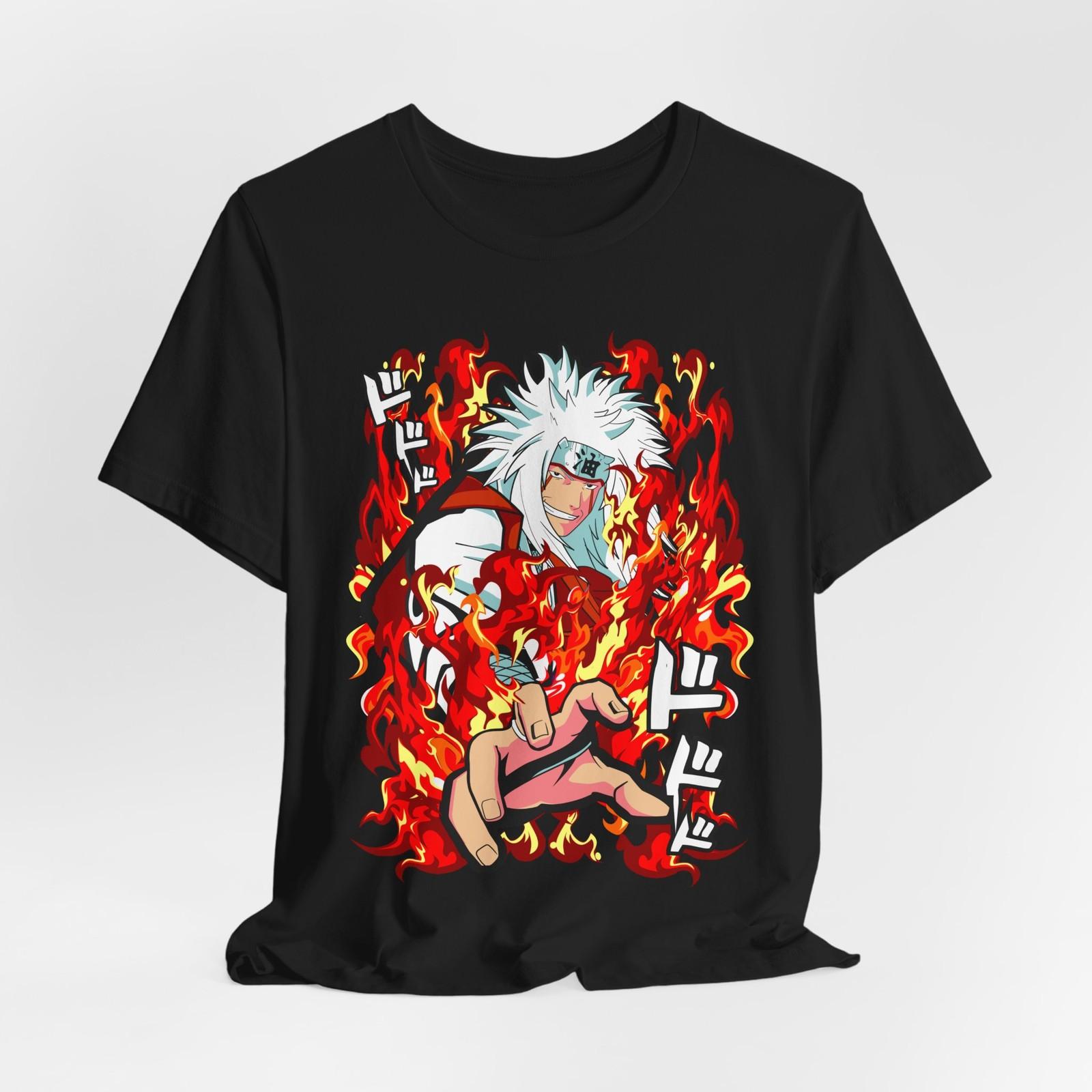 

Jiraiya Sensei Anime Graphic T-Shirt Mens Womens Tees Top Tee Tops, Unisex Short Sleeve, Manga Fans Gift L