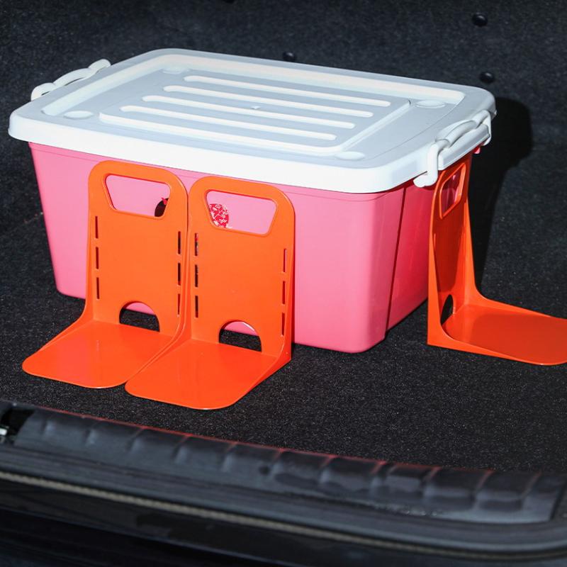 2Pc Car Back Auto Trunk Fixed Rack Holder Stand Shake-Proof Organizer Fence Storage Holder Adjustable Distance Storage Box Fixer