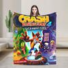 Crashs Bandicoots Soft Warm Blanket  Airplane Travel Plush Throw Blanket Funny Couch Chair Flannel Bedspread Sofa Bed Cover