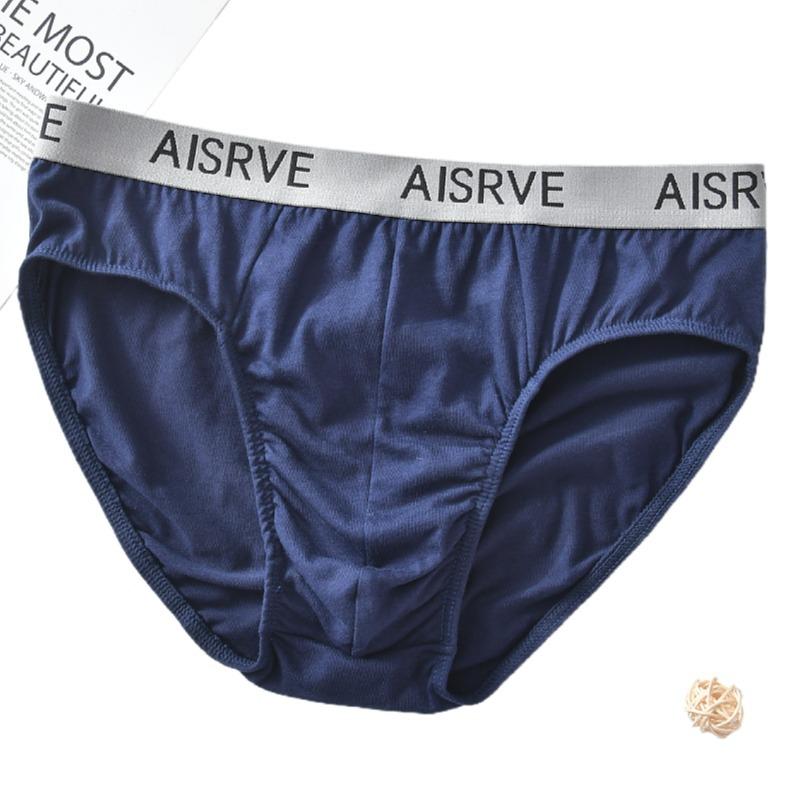 Men's Cotton Triangle Underwear Plus Size Triangle Underwear Breathable Mid Waist Underwear