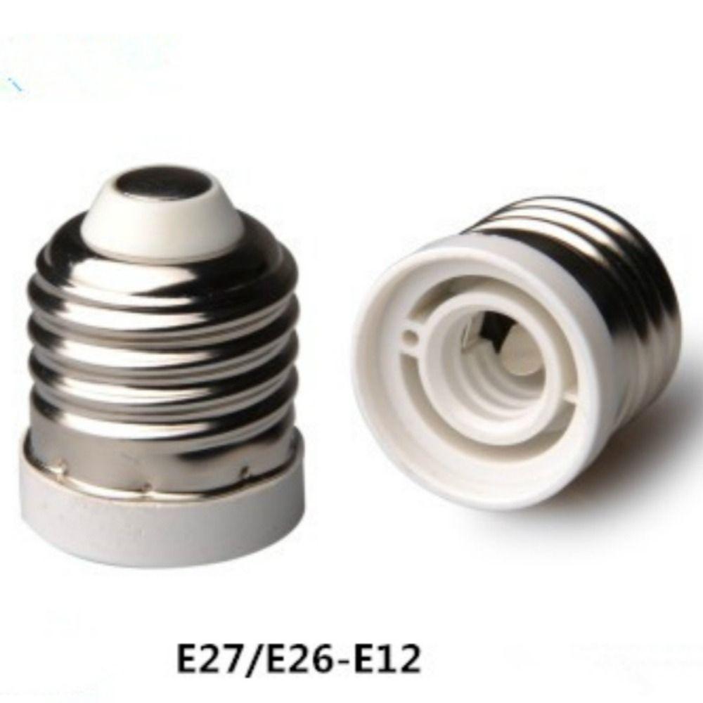 Plastic Light Bulb Socket Adapter Metal Converter E27 To E12 Lamp Base  LED Bulb Lamp Light