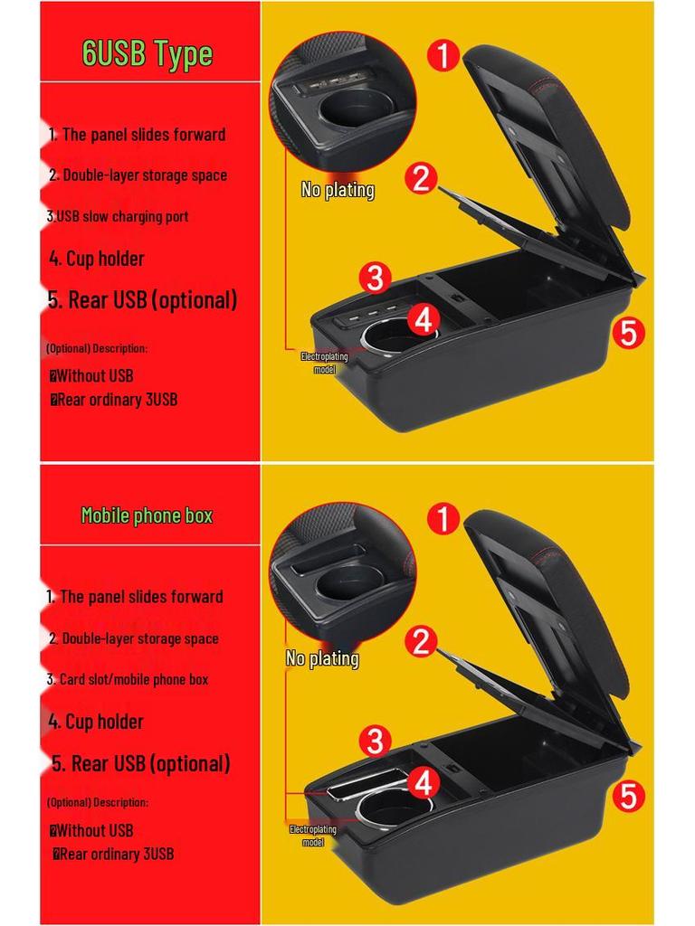 2025 South American Volkswagen TERA Center Console Storage - No Drilling Required, Uses Existing Space.