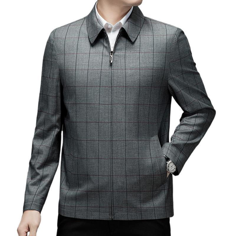 Stylová pánská klopová bunda - Podzim 2025 Business Casual Svrchní oblečení