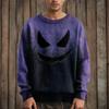 Herre Langermet Pullover Genser Casual Halloween Trykk Strikket Oversized Genser