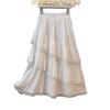 Women's Spring Sweet Multi-Layered Ruffle Skirt - Elastic Waist, Slimming, Versatile
