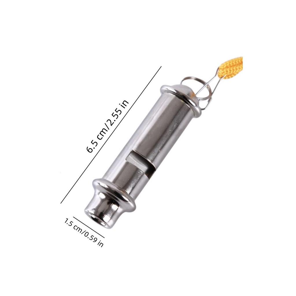 1pc Stainless Steel High Frequency Training Whistle Police Force Traffic Command Outdoor Pet Training Referee Whistle