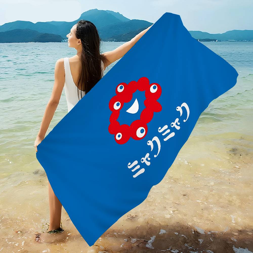 Cartoon M-Myaku-Myaku Anime Beach Swimming Towel Soft Absorbent Washcloth Children's Gifts For Kids Travel Camping Gym