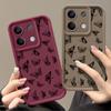 Fashion Black Butterfly Pattern Case For Xiaomi 13T 11T Pro Poco F6 X6 Redmi Note 13 12 11 Pro 10 Frosted Shockproof Soft Silicone Phone Cover