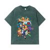275 GSM Washed T-shirts 100% Cotton Pokemon V20 Print Unisex Heavy Cotton T Shirt