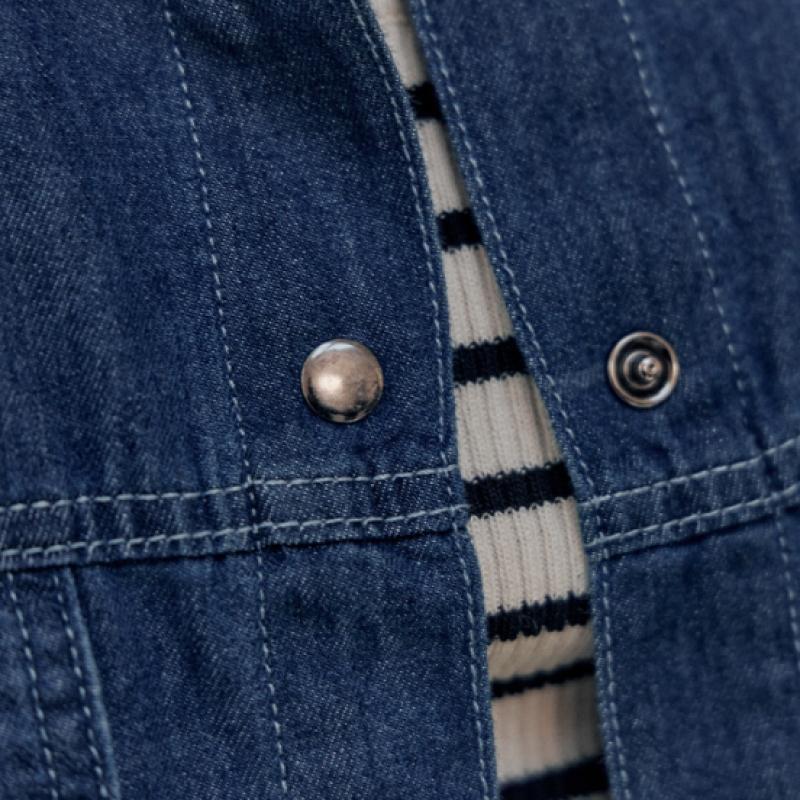 MAXZA Flap Pocket Crop Denim Shirt Zd04qb001on