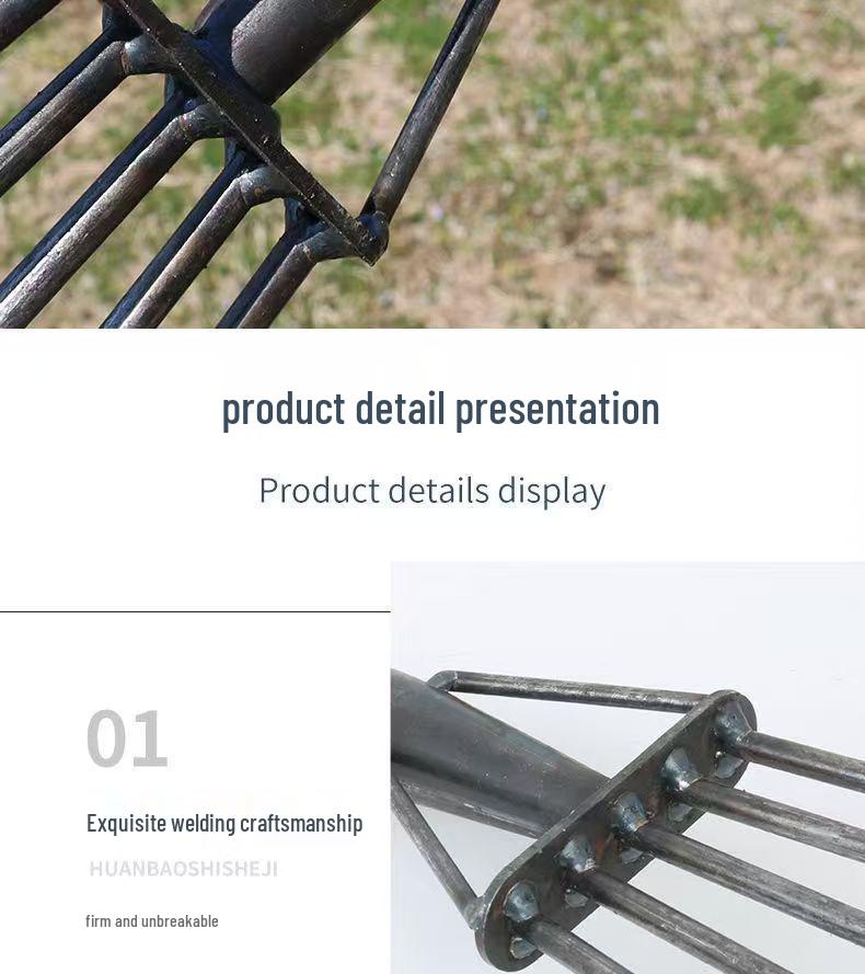 Five-Tooth All-Steel Rake for Beach, Clam Digging, and Gathering Seafood